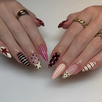 Cherry Dot press-on nails
