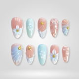 Ocean Shell press-on nails