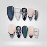 Steel Bloom press-on nails