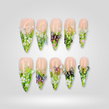Dreamy Garden press-on nails