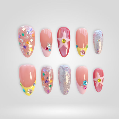 Sparkle Star press-on nails