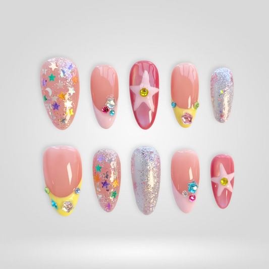 Sparkle Star press-on nails