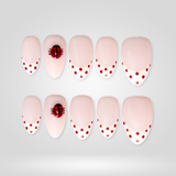 Summer Dots press-on nails with colorful polka patterns