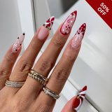 Festive Cheer Christmas press-on nails — 3D holiday designs