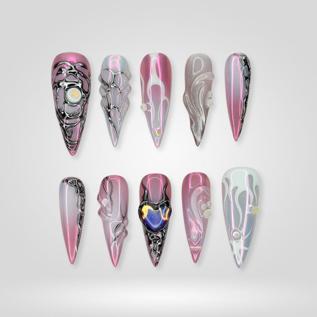 Cosmic Eclipse press-on nails
