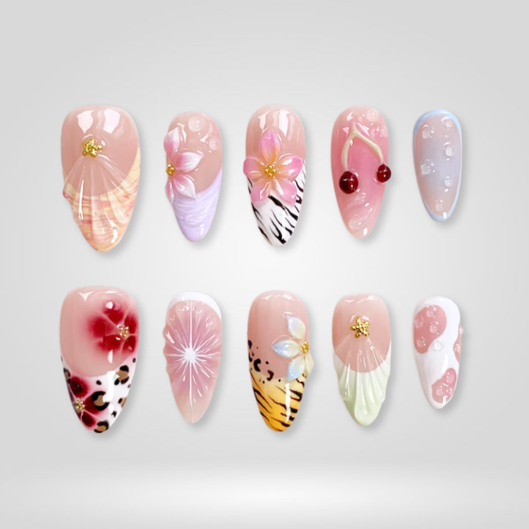 Cherry Muse press-on nails