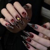Crimson Curse press-on nails