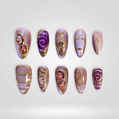 Violet Halo press-on nails