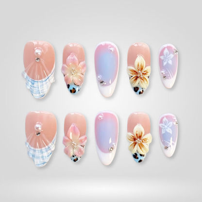 Orchid Citrus press-on nails