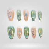 Mint Eclipse press-on nails