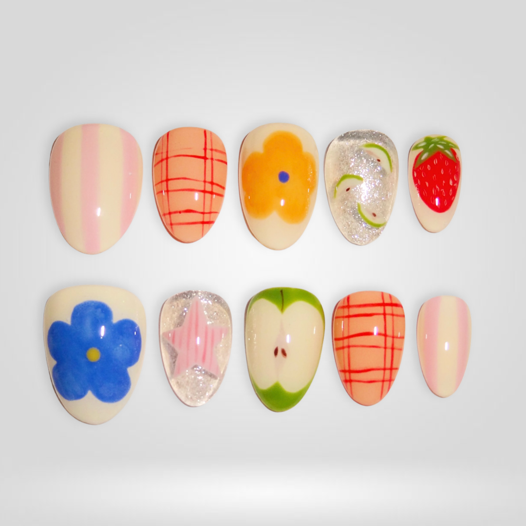 Playful Pop press-on nails