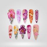 Ocean Bloom press-on nails