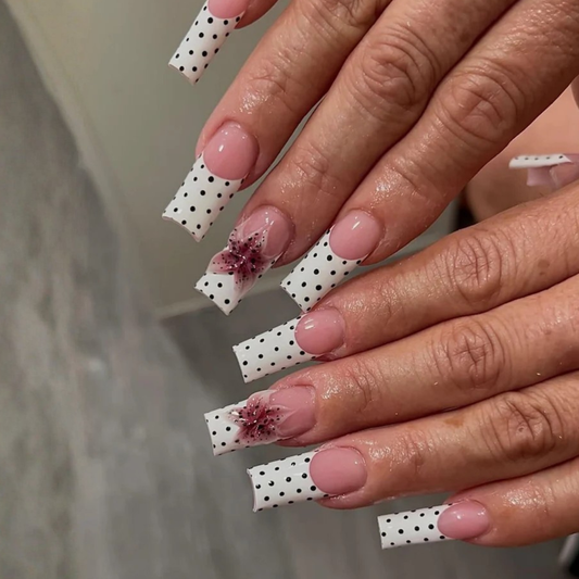 Red Whimsy press-on nails