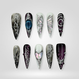 Iridescent Opal press-on nails
