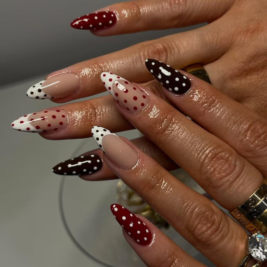 Sky Dots press-on nails