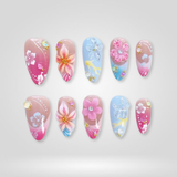 Wave Petal press-on nails