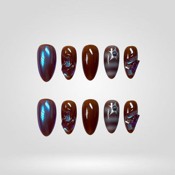 Mystic Wine press-on nails