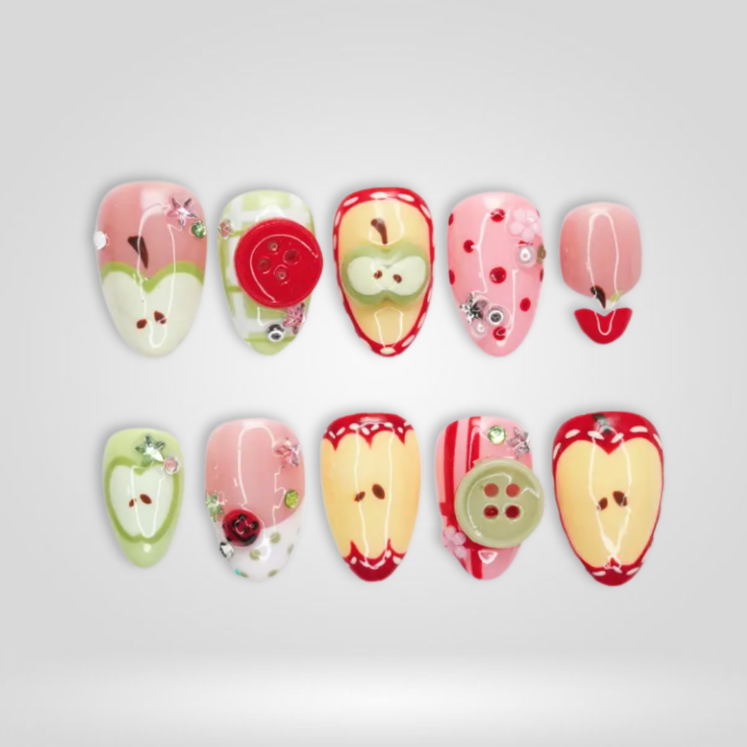 Apple Pop press-on nails