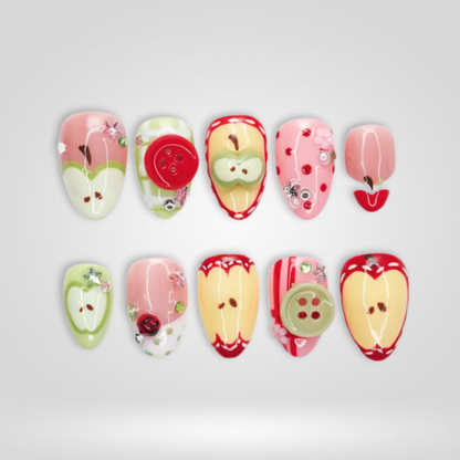 Apple Pop press-on nails