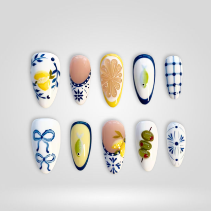 Lemon Coast press-on nails