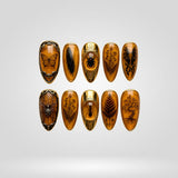 Amber Muse – Handmade Gothic Halloween Press-On Nails