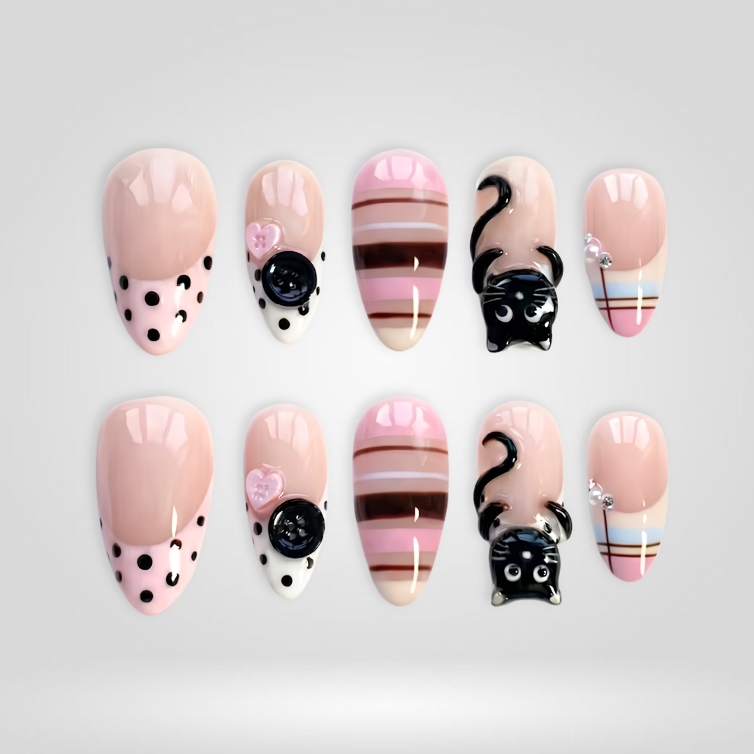 Cute Cat press-on nails