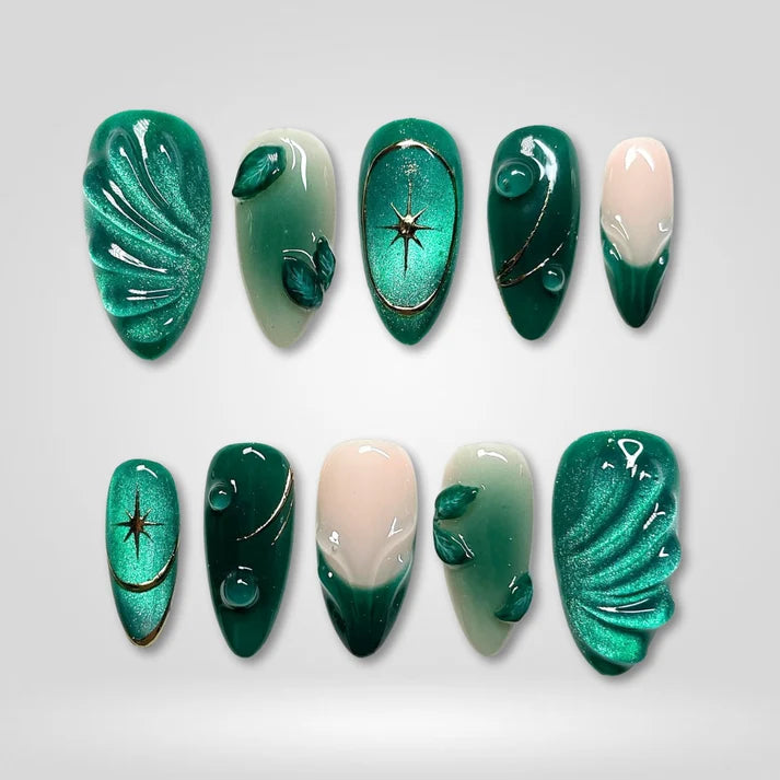 Wonderfall Cat Eye Collection – Autumn Press-On Nails