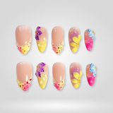 Tropical Orchid press-on nails
