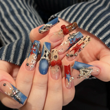 Color Rush neon press-on nails — bold bright design