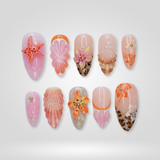 Retro Pop polka dot press-on nails in retro colors
