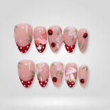 Ladybug Garden press-on nails