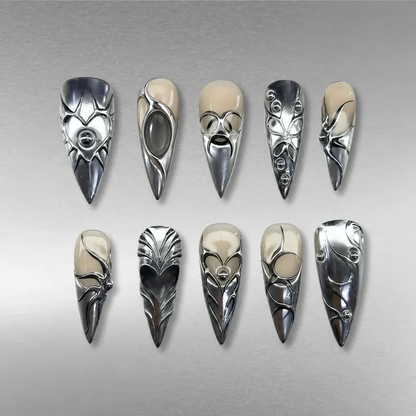 Metallic Vibe Chrome Press-On Nails