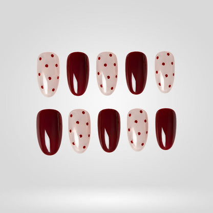 Burgundy Dots