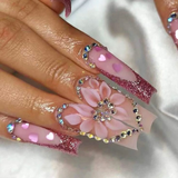 Rosé Romance press-on nails