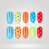 Primary Dot almond press-on nails