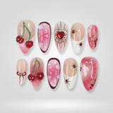 Love Script valentine press-on nails