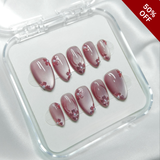 Floral Aura soft bloom press-on nails — delicate floral design