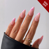 Spring Garden press-on nails in soft pastel colors