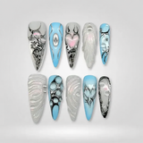 Crimson Steel Press-On Nails