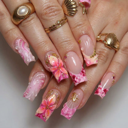 Tropical Garden press-on nails