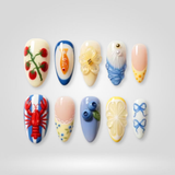 Seaside Treat press-on nails