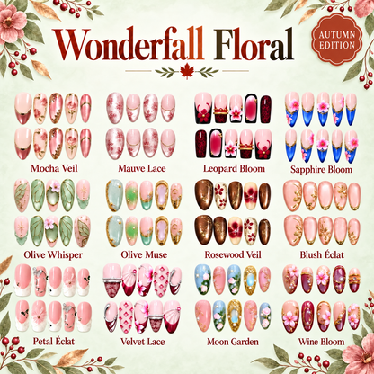 Wonderfall Floral Collection – Autumn Press-On Nails