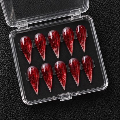 Ruby Venom Claw Press-On Nails