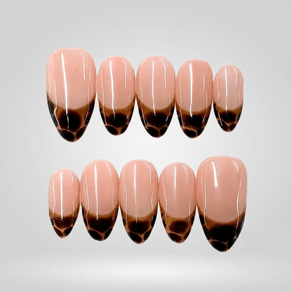 Mocha Fade Ombre Press-On Nails