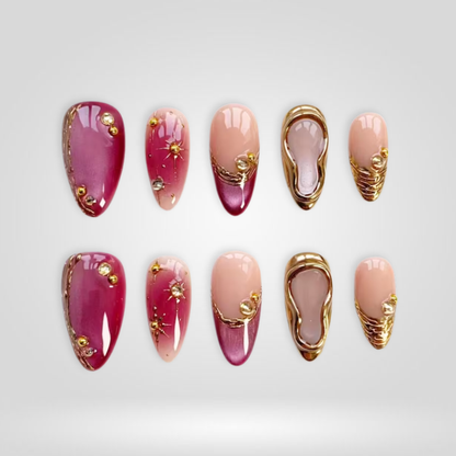 Berry Luxe press-on nails