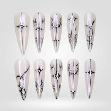 Chrome Thorn Starlight Press-On Nails
