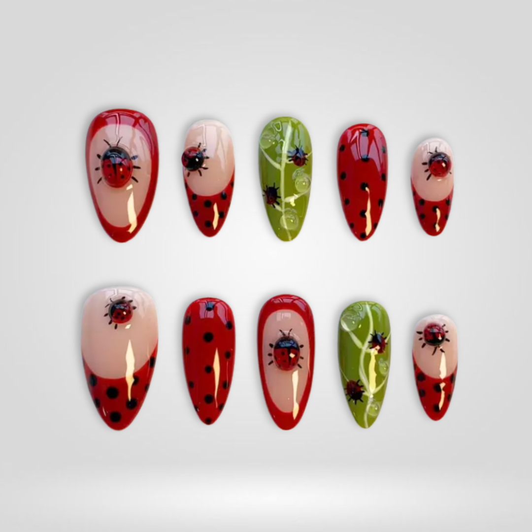 Bug Charm press-on nails
