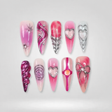 Galactic Inferno 3D Press-On Nails