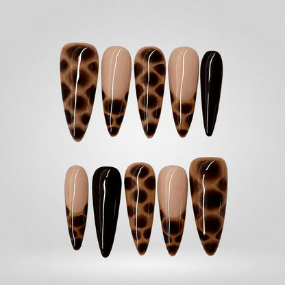 Cocoa Shell Tortoise Press-On Nails