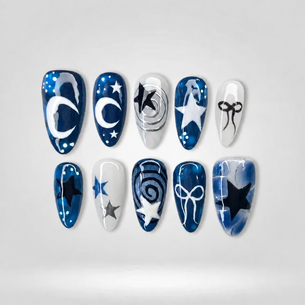 Dark Bloom Gothic Floral Press-On Nails